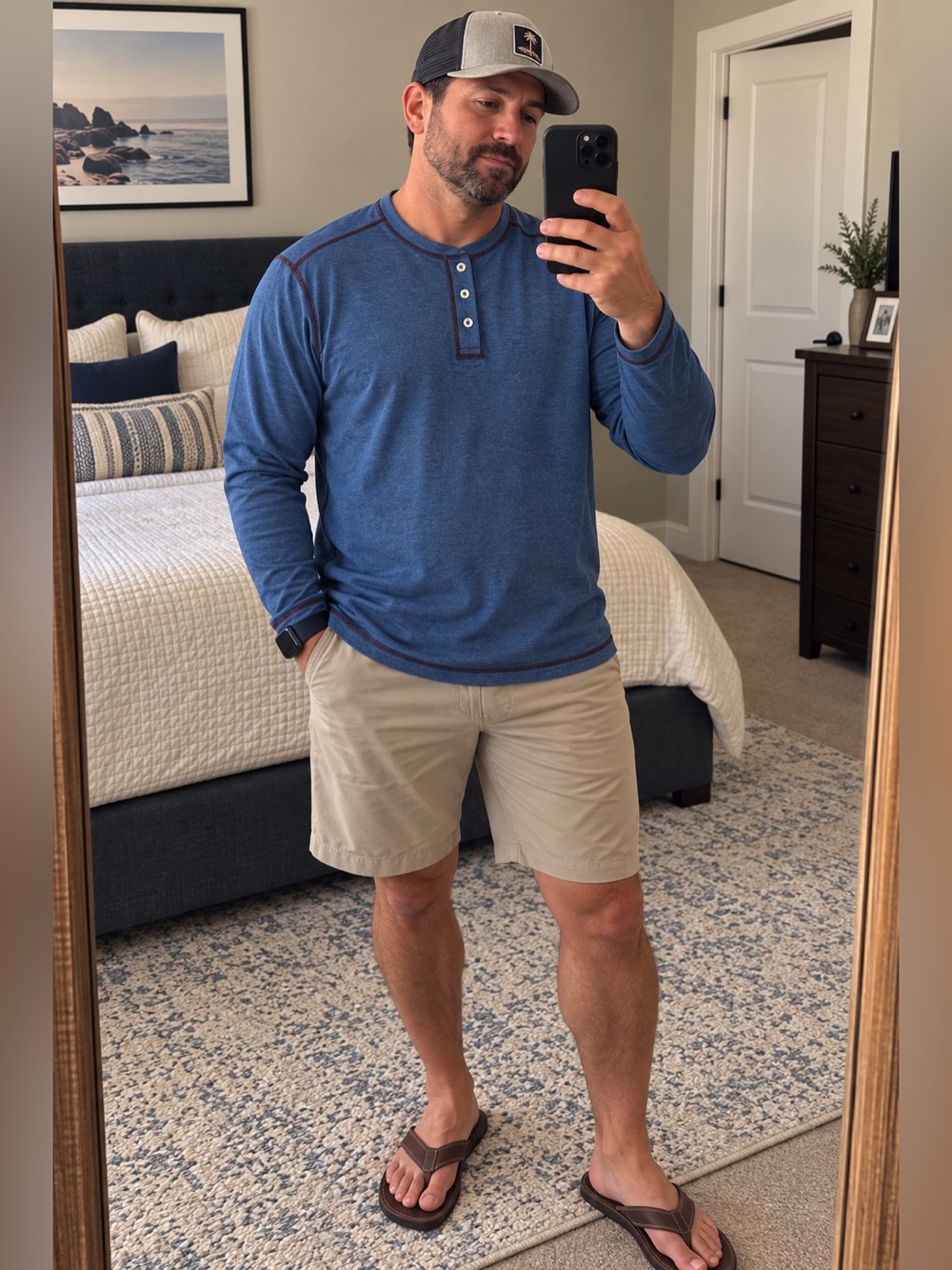 Tommy Bahama Henley Thermal Shirt